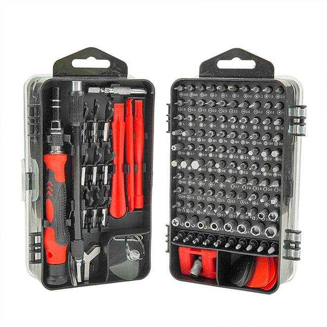 138 in 1 DIY Mobile Phone Disassembly Tool Clock Repair Multi-function Tool Screwdriver Set (Red)-garmade.com