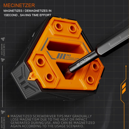 JAKEMY JM-Z21 Cube Shaped Screwdriver Magnetizer/Demagnetizer (Purple)-garmade.com