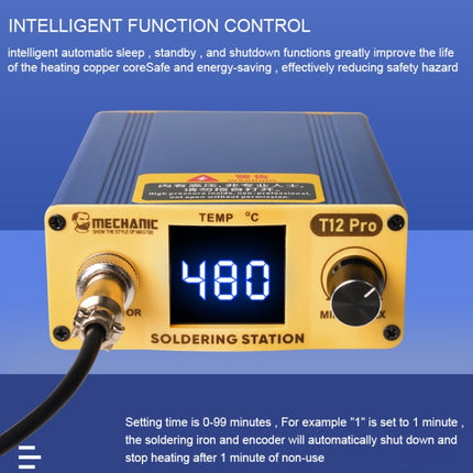 Mechanic T12 Pro Intelligent Anti-static Digital Heating Solder Station, US Plug-garmade.com