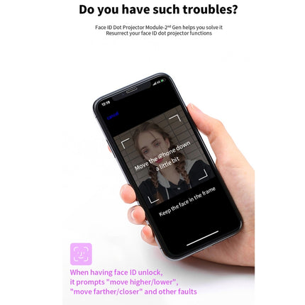 JC F2 Dot Matrix Module Testing 2nd Gen For iPhone X~12 Series-garmade.com