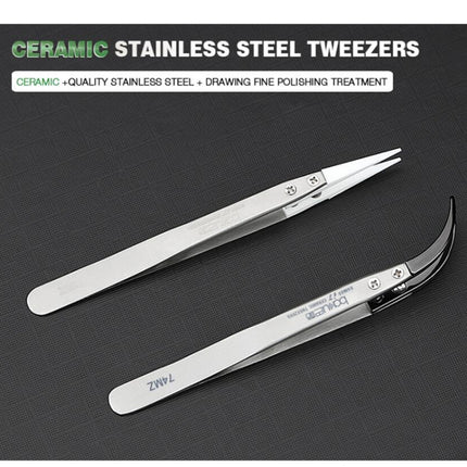 BAKU BA-I7-74MZ Stainless Steel Curved Tweezers-garmade.com