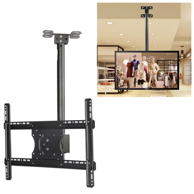 32-65 inch Universal Height & Angle Adjustable Single Screen TV Wall-mounted Ceiling Dual-use Bracket, Retractable Range: 0.5-2m-garmade.com
