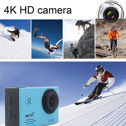HAMTOD HF60 UHD 4K WiFi 16.0MP Sport Camera with Waterproof Case, Generalplus 4247, 2.0 inch LCD Screen, 120 Degree Wide Angle Lens, with Simple Accessories(White)-garmade.com