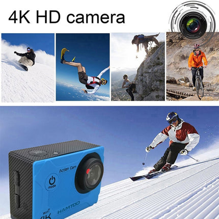 HAMTOD S9 UHD 4K WiFi Sport Camera with Waterproof Case, Generalplus 4247, 2.0 inch LCD Screen, 170 Degree Wide Angle Lens (Gold)-garmade.com