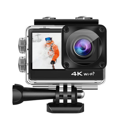 C1 Dual-Screen 2.0 inch + 1.3 inch Screen Anti-shake 4K WiFi Sport Action Camera Camcorder with Waterproof Housing Case, Allwinner V316, 170 Degrees Wide Angle (Black)-garmade.com