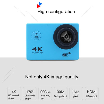 HAMTOD H9A Pro HD 4K WiFi Sport Camera with Remote Control & Waterproof Case, Generalplus 4247, 2.0 inch LCD Screen, 170 Degree A Wide Angle Lens(Black)-garmade.com