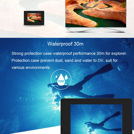 HAMTOD HF40 Sport Camera with 30m Waterproof Case, Generalplus 6624, 2.0 inch LCD Screen(Black)-garmade.com