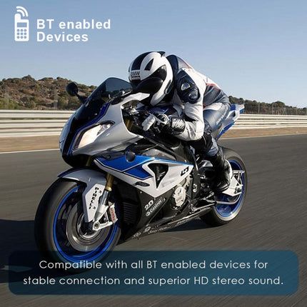 QTB35 Motorcycle Helmet Bluetooth 4.2 Headset Low Power(blue)-garmade.com