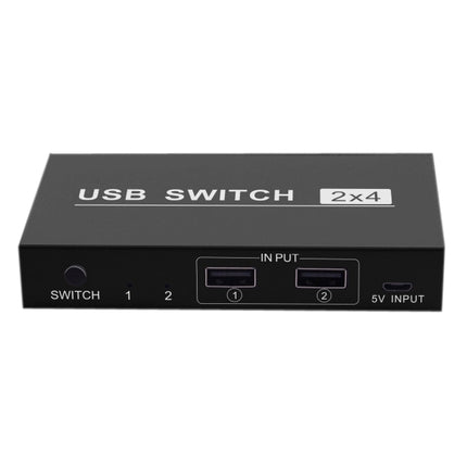 2x4 USB Switch 2 Port PCs Sharing 4 Devices for Printer Keyboard Mouse Monitor-garmade.com