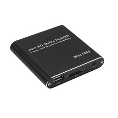 MINI 1080P Full HD Media USB HDD SD/MMC Card Player Box, EU Plug(Black)-garmade.com