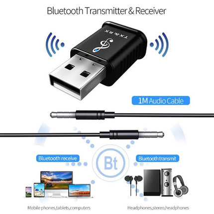 MSD168 2 in 1 Bluetooth Transmitter Receiver Mini 3.5mm AUX Stereo Wireless Bluetooth 5.0 Adapter For Car TV PC MP3-garmade.com