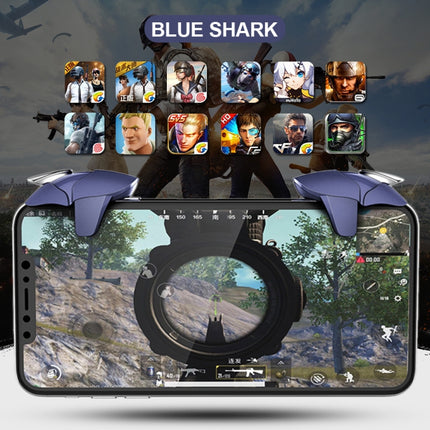 Blue Shark Shark Eat Chicken Game Auxiliary Handle(blue)-garmade.com