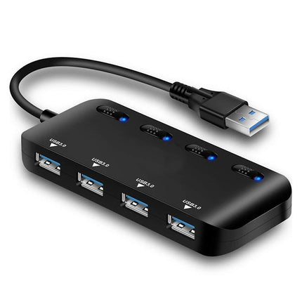 Ultra Speed USB3.0 4 Ports Hub with Switch-garmade.com