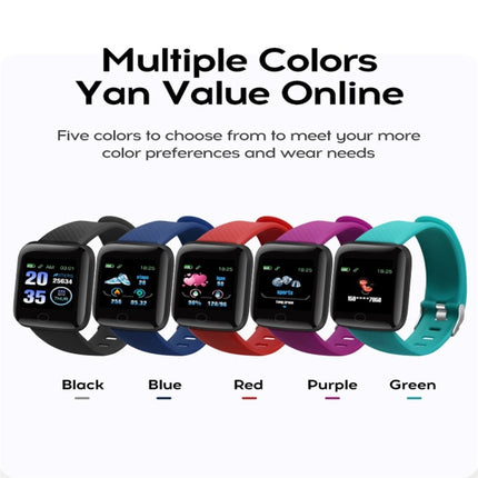 116plus 1.3 inch Color Screen Smart Bracelet IP67 Waterproof, Support Call Reminder/ Heart Rate Monitoring /Blood Pressure Monitoring/ Sleep Monitoring/Excessive Sitting Reminder/Blood Oxygen Monitoring(Blue)-garmade.com