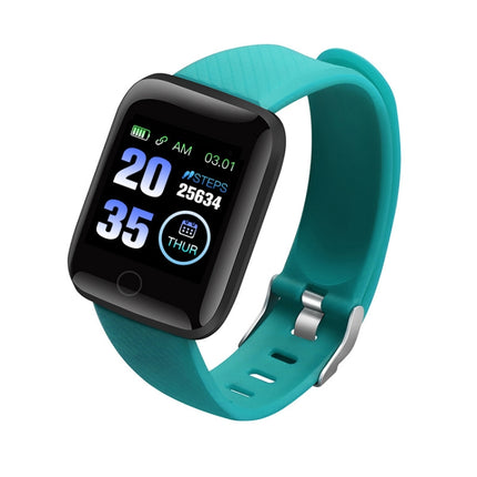 116plus 1.3 inch Color Screen Smart Bracelet IP67 Waterproof, Support Call Reminder/ Heart Rate Monitoring /Blood Pressure Monitoring/ Sleep Monitoring/Excessive Sitting Reminder/Blood Oxygen Monitoring(Green)-garmade.com