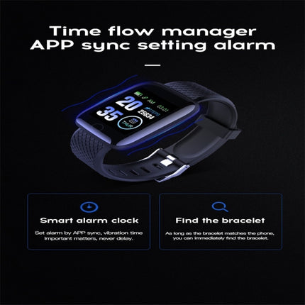 116plus 1.3 inch Color Screen Smart Bracelet IP67 Waterproof, Support Call Reminder/ Heart Rate Monitoring /Blood Pressure Monitoring/ Sleep Monitoring/Excessive Sitting Reminder/Blood Oxygen Monitoring(Green)-garmade.com