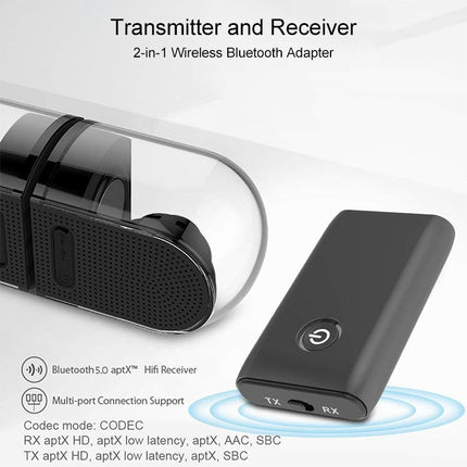 B10S Bluetooth Adapter 5.0 Bluetooth Transmitter Receiver 2 in 1 Bluetooth Adapter-garmade.com