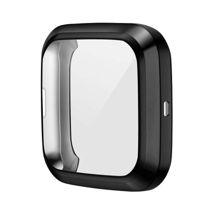 For Fitbit versa 2 Plating TPU All-inclusive Protective Shell(Black)-garmade.com