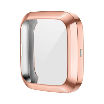 For Fitbit versa 2 Plating TPU All-inclusive Protective Shell(Rose gold)-garmade.com