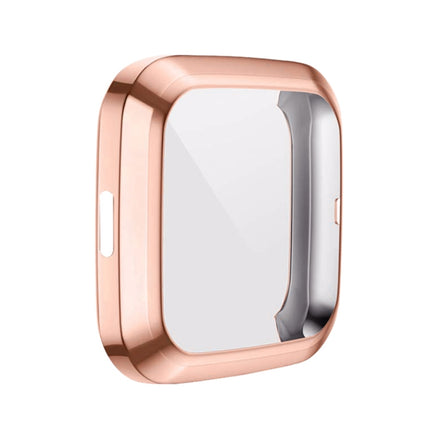 For Fitbit versa 2 Plating TPU All-inclusive Protective Shell(Rose gold)-garmade.com