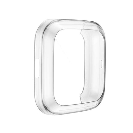 For Fitbit versa 2 Plating TPU All-inclusive Protective Shell(Transparent)-garmade.com