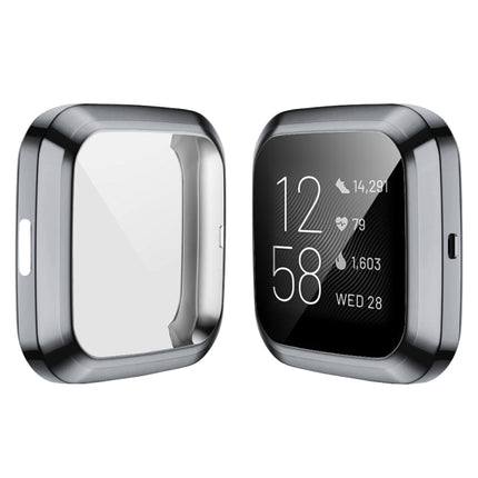 For Fitbit versa 2 Plating TPU All-inclusive Protective Shell(Gray)-garmade.com