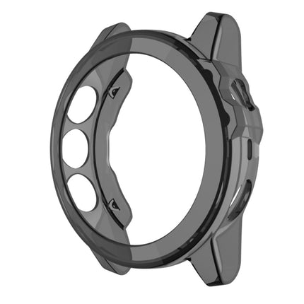 Suitable for Garmin Fenix 5X & 5X Plus Transparent TPU Watch Case(Transparent black)-garmade.com