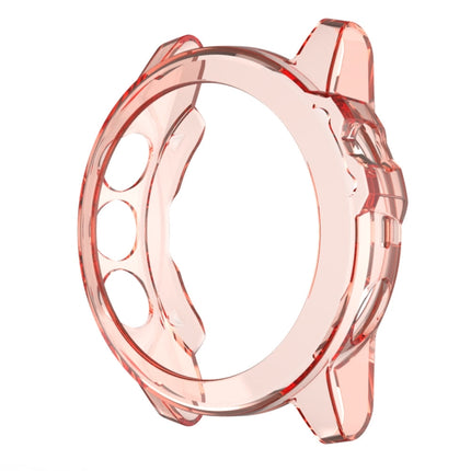 Suitable for Garmin Fenix 5 & 5 Plus transparent TPU Silica Gel Watch Case(Transparent orange)-garmade.com