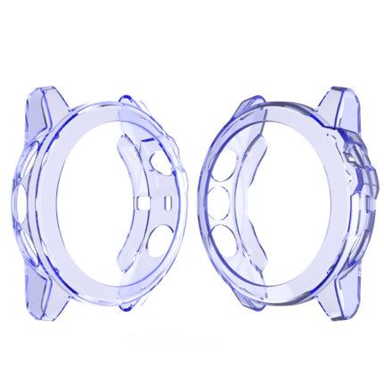 Suitable for Garmin Fenix 5 & 5 Plus transparent TPU Silica Gel Watch Case(Transparent blue)-garmade.com