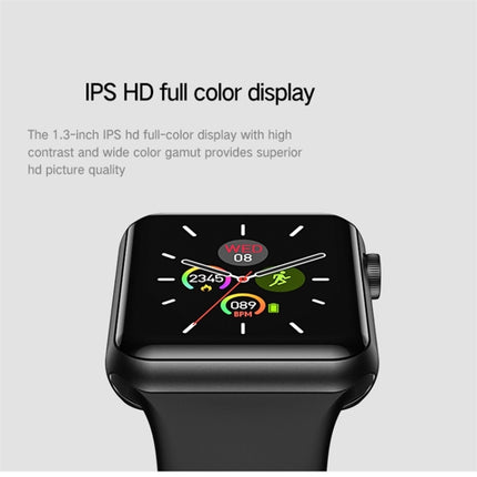 P10 1.3inch IPS Color Screen Smart Watch IP67 Waterproof,Support Call Reminder/Heart Rate Monitoring/Blood Pressure Monitoring/Sleep Monitoring(Black)-garmade.com