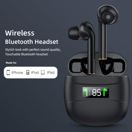 J3 Pro TWS Hifi Wireless Bluetooth 5.2 Earphone LED Display Waterproof Sports Gaming Headset Noise Earbuds(White)-garmade.com