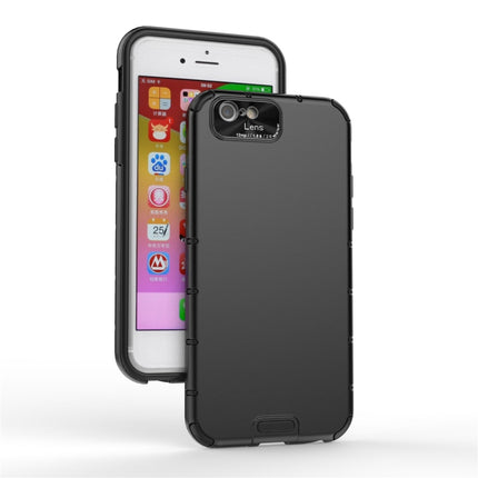 For iPhone 6 / 6s Shockproof Grain PC + TPU Case(Black)-garmade.com