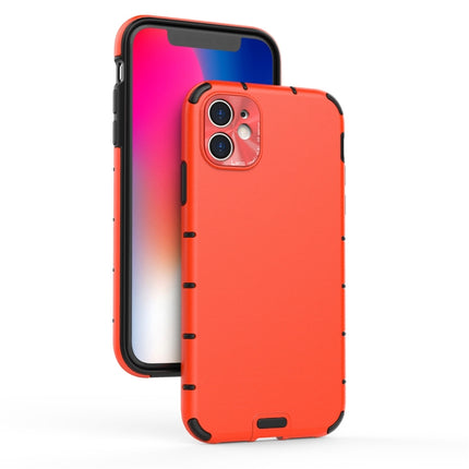 For iPhone 11 Pro Max Shockproof Grain PC + TPU Case(Red)-garmade.com
