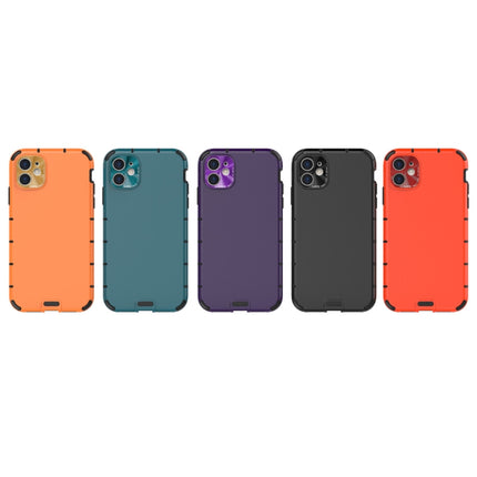 For iPhone 11 Pro Max Shockproof Grain PC + TPU Case(Purple)-garmade.com