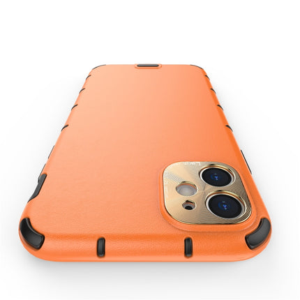 For iPhone 11 Pro Max Shockproof Grain PC + TPU Case(Orange)-garmade.com