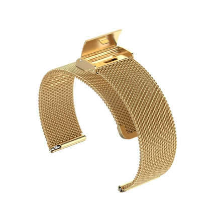 For Huawei GT/GT2 46mm/ Galaxy Watch 46mm/ Fossil Fossil Gen 5 Carlyle 46mm Stainless Steel Mesh Watch Wrist Strap 22MM(Gold)-garmade.com