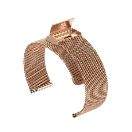 For Huawei GT/GT2 46mm/ Galaxy Watch 46mm/ Fossil Fossil Gen 5 Carlyle 46mm Stainless Steel Mesh Watch Wrist Strap 22MM(Rose Gold)-garmade.com