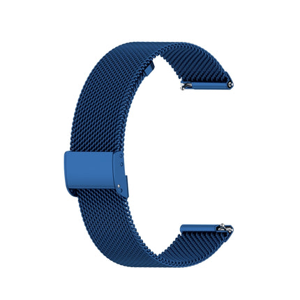 For Huawei GT/GT2 46mm/ Galaxy Watch 46mm/ Fossil Fossil Gen 5 Carlyle 46mm Stainless Steel Mesh Watch Wrist Strap 22MM(Dark Blue)-garmade.com