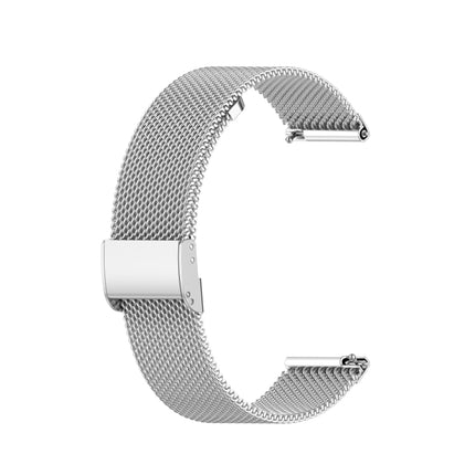 For Huawei GT/GT2 46mm/ Galaxy Watch 46mm/ Fossil Fossil Gen 5 Carlyle 46mm Stainless Steel Mesh Watch Wrist Strap 22MM(Silver)-garmade.com