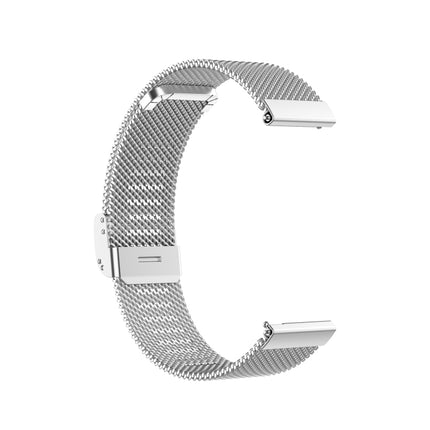 For Huawei GT/GT2 46mm/ Galaxy Watch 46mm/ Fossil Fossil Gen 5 Carlyle 46mm Stainless Steel Mesh Watch Wrist Strap 22MM(Silver)-garmade.com