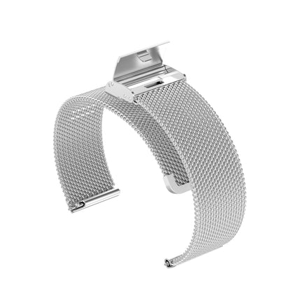 For Huawei GT/GT2 46mm/ Galaxy Watch 46mm/ Fossil Fossil Gen 5 Carlyle 46mm Stainless Steel Mesh Watch Wrist Strap 22MM(Silver)-garmade.com