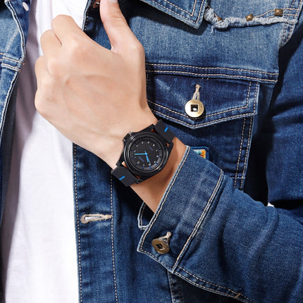 SKMEI 1578 Creative Stereo Dial Student Watch Casual Simple Male Quartz Watch(Blue)-garmade.com