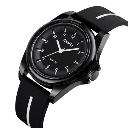 SKMEI 1578 Creative Stereo Dial Student Watch Casual Simple Male Quartz Watch(Black)-garmade.com