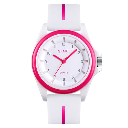 SKMEI 1578 Creative Stereo Dial Student Watch Casual Simple Male Quartz Watch(Rose Red)-garmade.com
