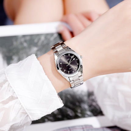 SKmei 1620 Delicate Rhinestone Creative Casual Waterproof Quartz Women Watch Steel Strap Watch(Black)-garmade.com