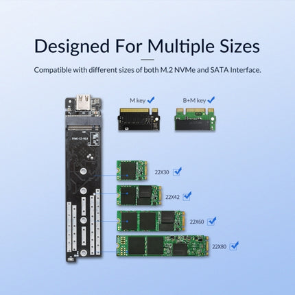 ORICO M2PJM-C3 M.2 SSD Dual Protocol Hard Disk Case-garmade.com