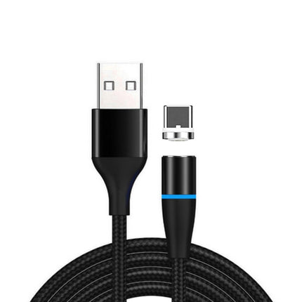 3A USB to USB-C / Type-C Fast Charging + 480Mbps Data Transmission Mobile Phone Magnetic Suction Fast Charging Data Cable, Cable Length: 1m(Black)-garmade.com