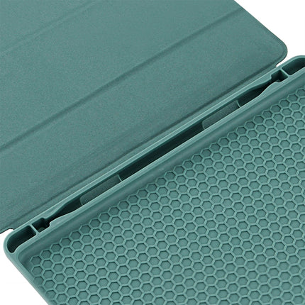 For iPad 10.2 Honeycomb Ventilation Foldable Deformation Horizontal Flip PU Leather Case with 3-Folding Holder & Pen Slot & Smart Sleep / Wake-up(Black)-garmade.com