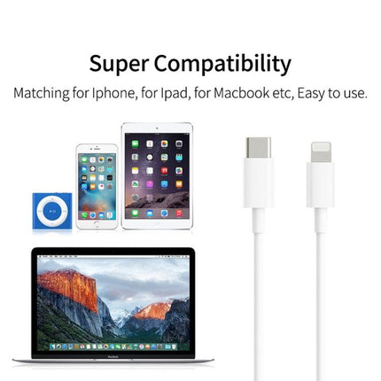 XJ-58 PD 18W USB-C / Type-C to 8 Pin Flash Charging Data Cable, Cable Length: 1m-garmade.com