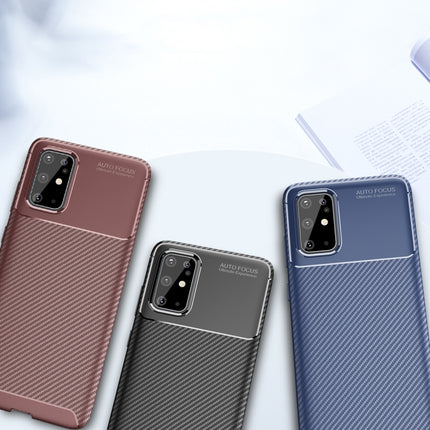 For Samsung Galaxy Note20 Ultra Carbon Fiber Texture Shockproof TPU Case(Blue)-garmade.com